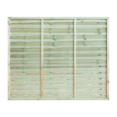 Grange Superior Lap 0.9 m Pressure Treated Green Vertical Fence Panel