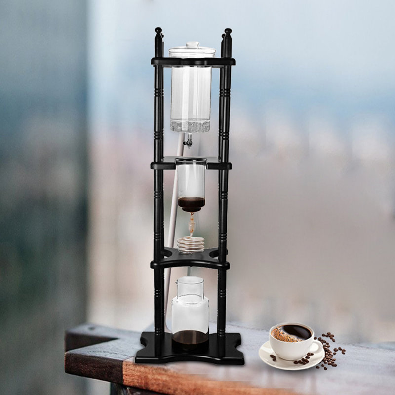 Machine à café glacée goutte à goutte, tour à café grande capacité 2L avec valve réglable 