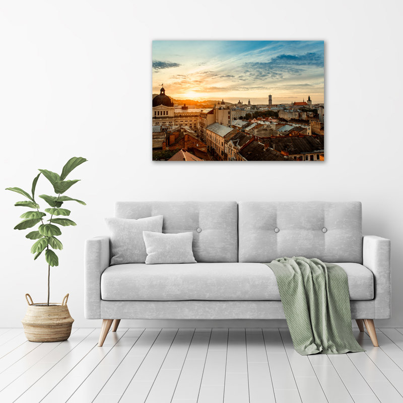 Sunrise Lviv - Wrapped Canvas Print