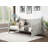 Light Gray Finish Transitional Style Molding Design Twin Daybed, Mattress Ready with Poster and Finials, Solid Wood Structure-1346486910