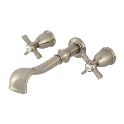 Kingston Brass Millennium Two-Handle 3-Hole Wall Mount Roman Tub Faucet