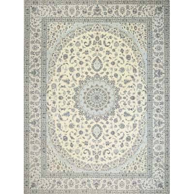 Tapis bleu/gris traditionnel