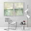 «Sage Green & Tan Lake», paysage abstrait, art mural, œuvre d'art, Calm Relax, 2 pièces-98109733-98109736