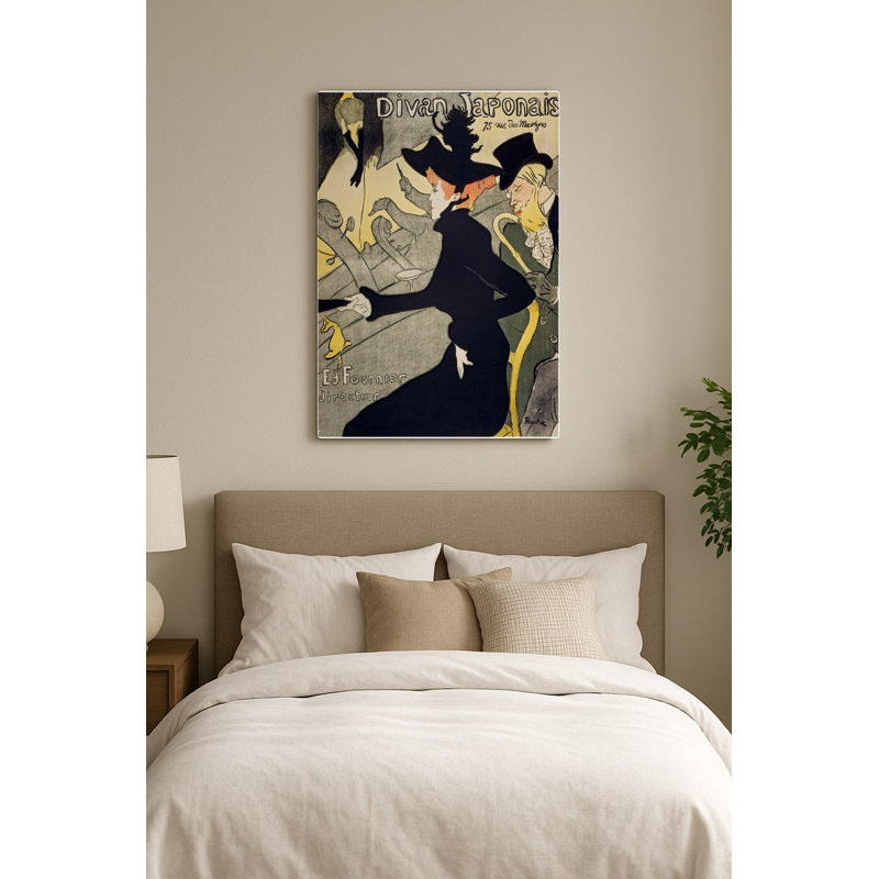 Divan japonais (1893) - Portrait, art mural en métal, H 30 po x l 20 po