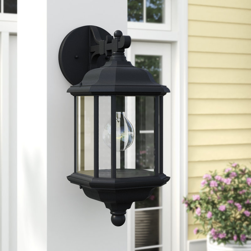 Kent One Light Outdoor Wall Lantern from Generation Lighting , Black