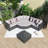 93.5''Wicker Outdoor Patio Sofa Set With Rattan Sofa Lounger With Rectangular Coffee Table-2026285435