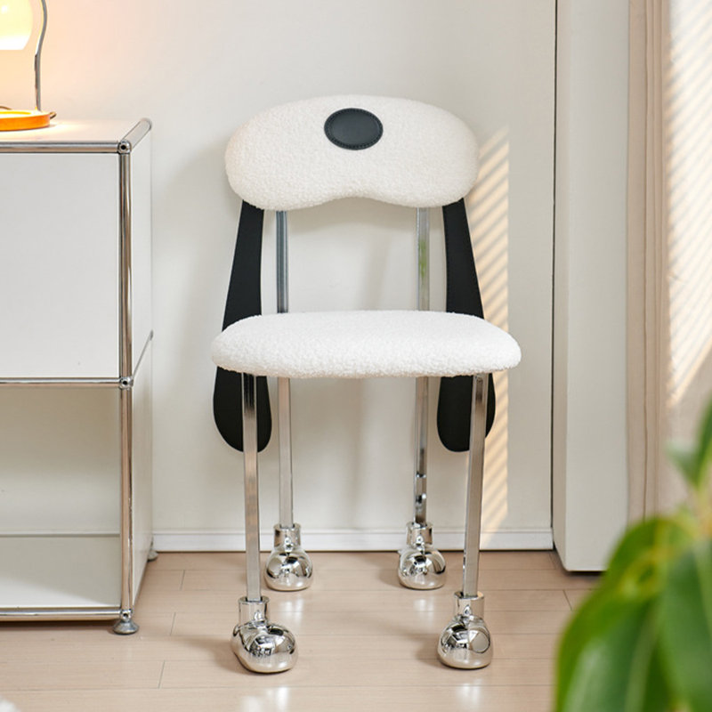 Chaise d'appoint à lattes blanches (ensemble de 2)
