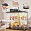 2-Tier Mini Display Cabinet with LED Lights, Charging Station-1687495533
