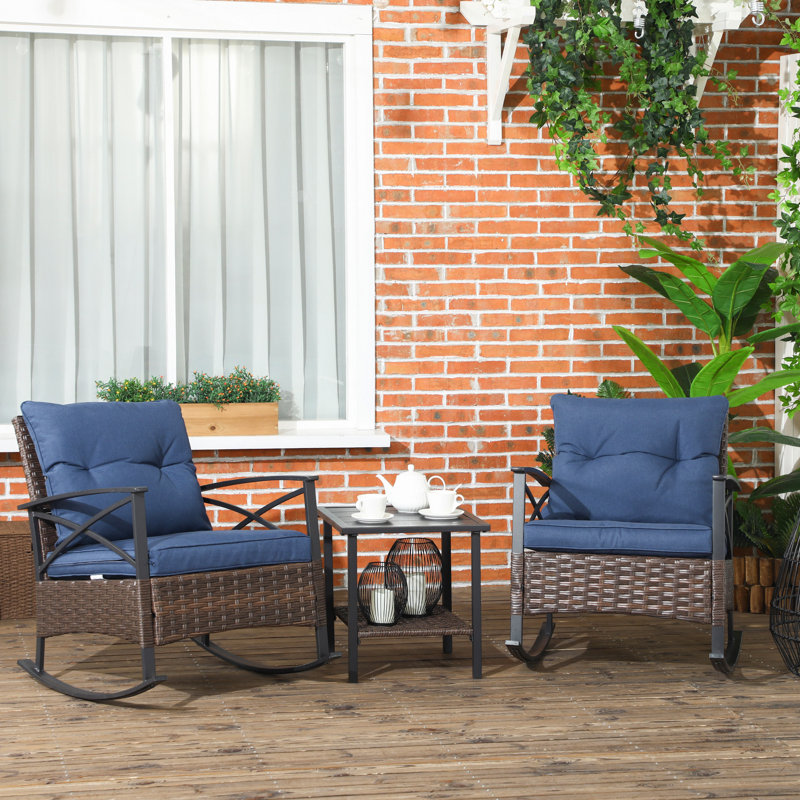 2 - Person Patio Conversation Set with Cushions