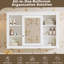 Armoire de rangement murale pour salle de bain, armoire à miroir avec tablettes ouvertes