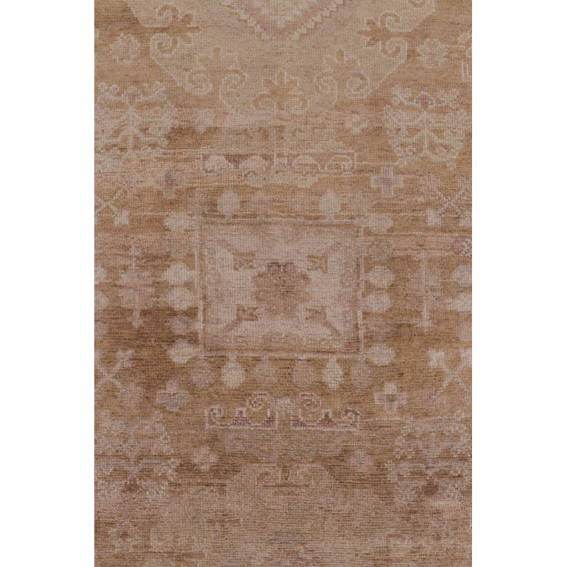 Rug & Kilim’S Khotan-Inspired Rug, Beige-Brown With Mauve Traditional Patterns