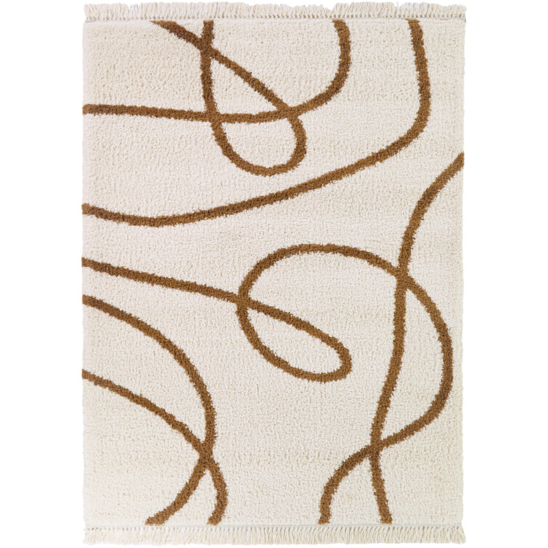 Orran Rust Contemporary Abstract Area Rug, Rectangle 7'10" x 10'