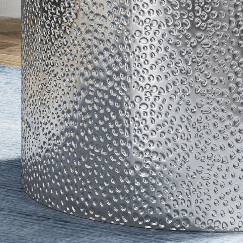 Table d'appoint en métal, Argent argent