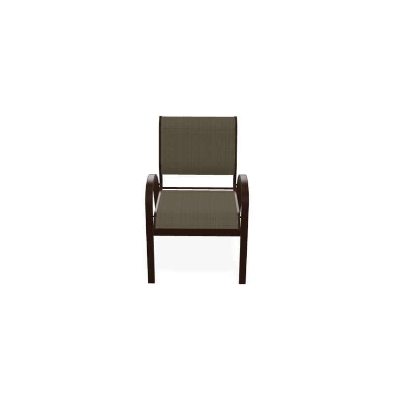Chaise de patio empilable Hiraku, Tweed Sunbrella® brun, Kona texturé