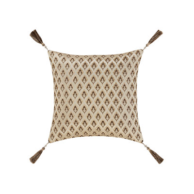 Coussin décoratif carré doré 18 po