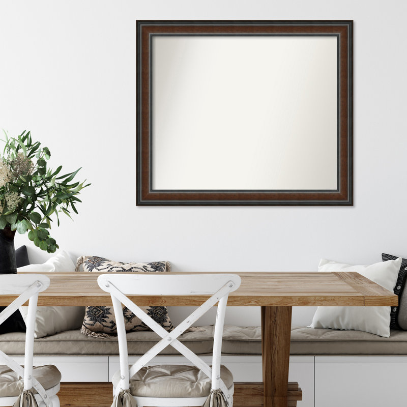 Halcott Solid Wood Rectangle Wall Mirror, 35" H x 30" W
