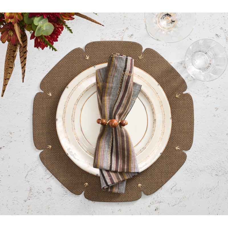 Windsor Napkin, Striped, Brown/Black/Gray
