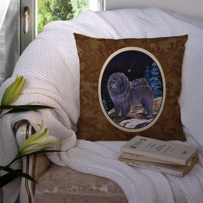 Coussin décoratif intérieur / extérieur Starry Night Chow Chow