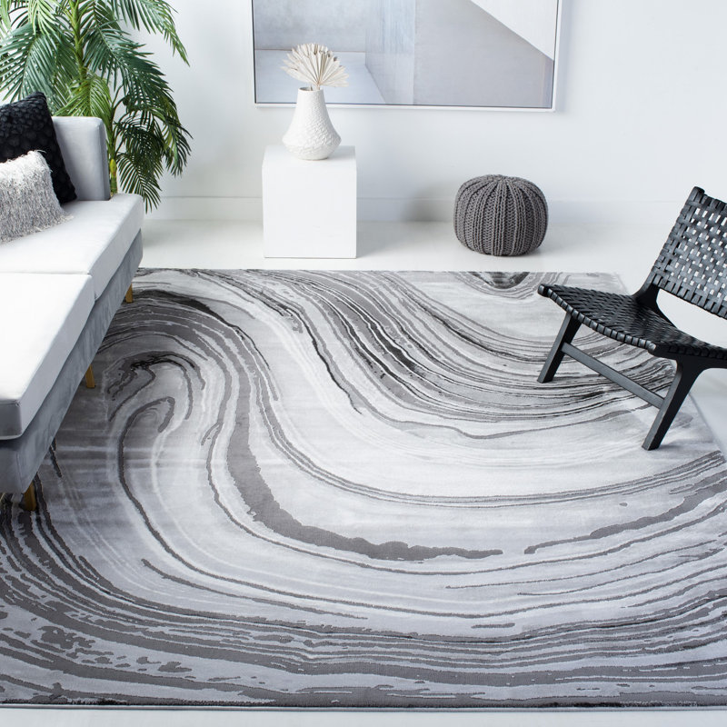 Priam Performance Abstract Rug, Rectangle 4' x 6'