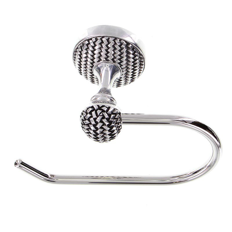 Cestino Wall Mounted Toilet Paper Holder, Antique Silver