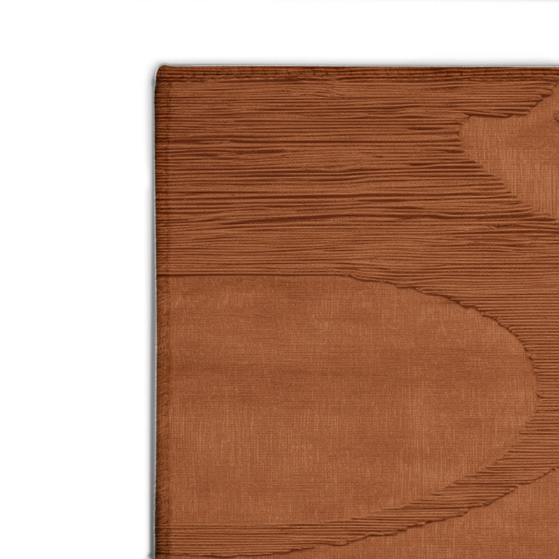 Tapis brun abstrait intérieur et extérieur, Rectangulaire 8 pi x 10 pi