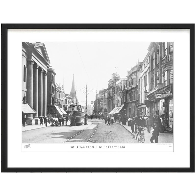 Southampton, High Street 1908 by Francis Frith - Single Picture Frame Print, 60cm H x 80cm W x 2.3cm D