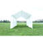 Garage à auvent robuste de 10 pi x 20 pi avec parois latérales - poutres de support triangulaires, tiges de mise à la terre, structure de pavillon de voiture imperméable et abri de voiture, corrosion