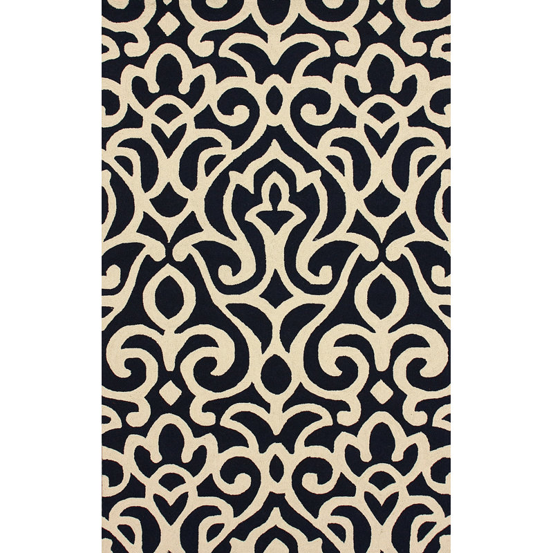 Tapis bleu marine Eena, 5 pi x 8 pi