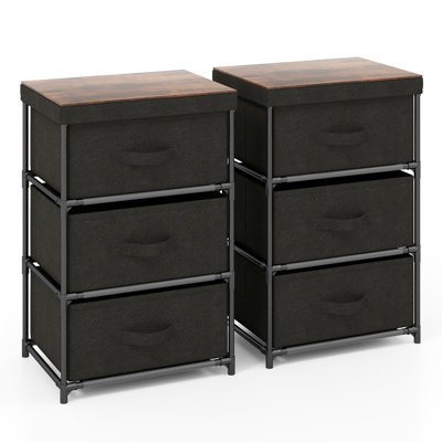 16'' W Metal Nightstand