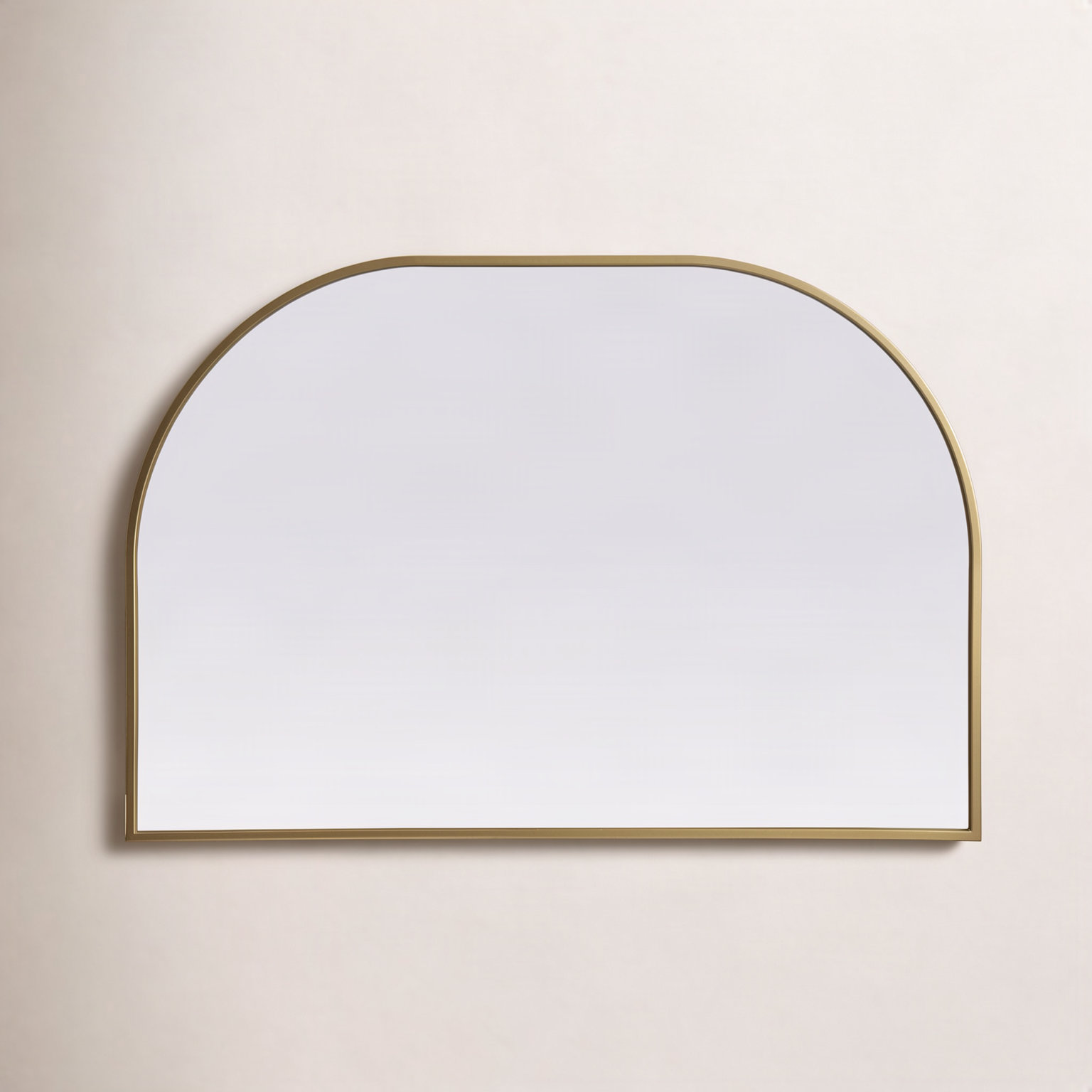 Sabine Metal Wide Arch Wall Mirror, 24" x 36", Brass
