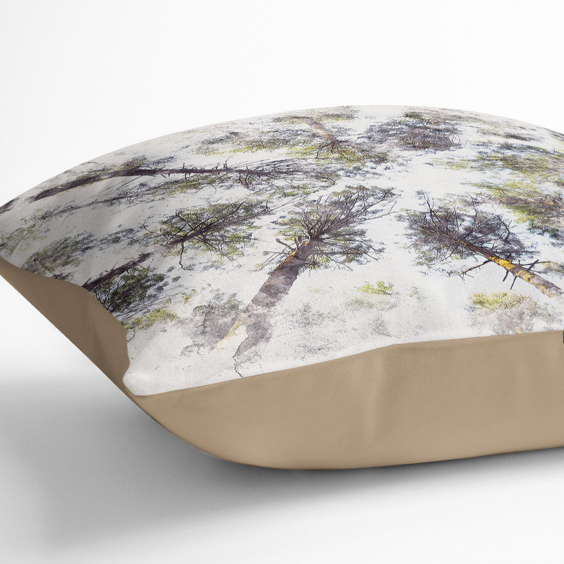 Tree Tops Cushion with Filling, 40cm H x 40cm W x 15cm D, Stone