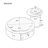 Modern Round Coffee Table Set Of 2 , 360-Degree Rotatable Flower-Shaped Top With 2 Drawers, Top Circle Side Table End Table With Glass For Living Room