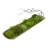 Succulent Design in Gold Long Rounded Metal Vase