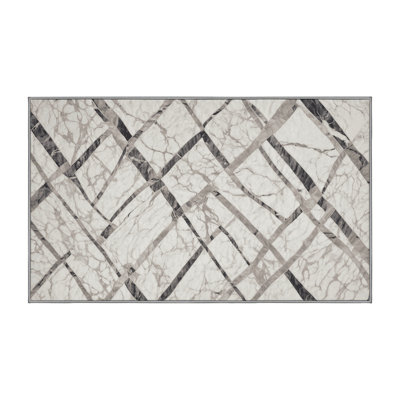 Tapis gris lavable à la machine