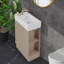 Ensemble de meuble-lavabo simple 18,6 po avec plateau en céramique Vallois-1005195462