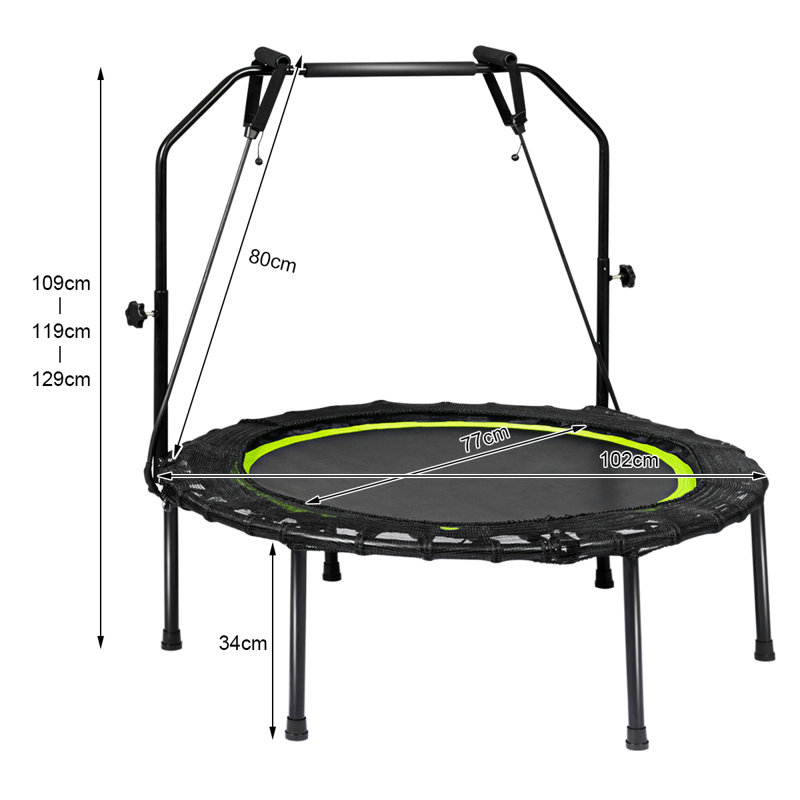 Pinkney Freeport Park 102cm Round Kid / Toddler Trampoline with Handlebar