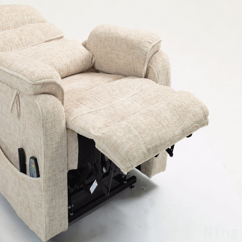 Chaise longue électrique pour personnes âgées - Mobilier de salon, bloc d'alimentation, Beige