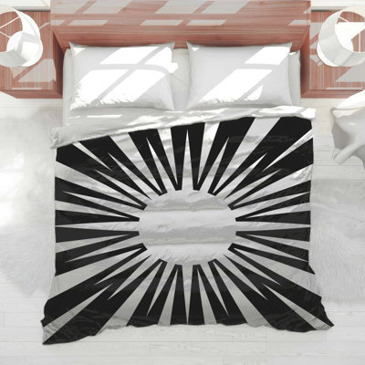 Édredon noir et blanc Starburst