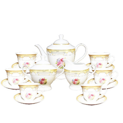 August Grove Fabien Floral Teapot Set