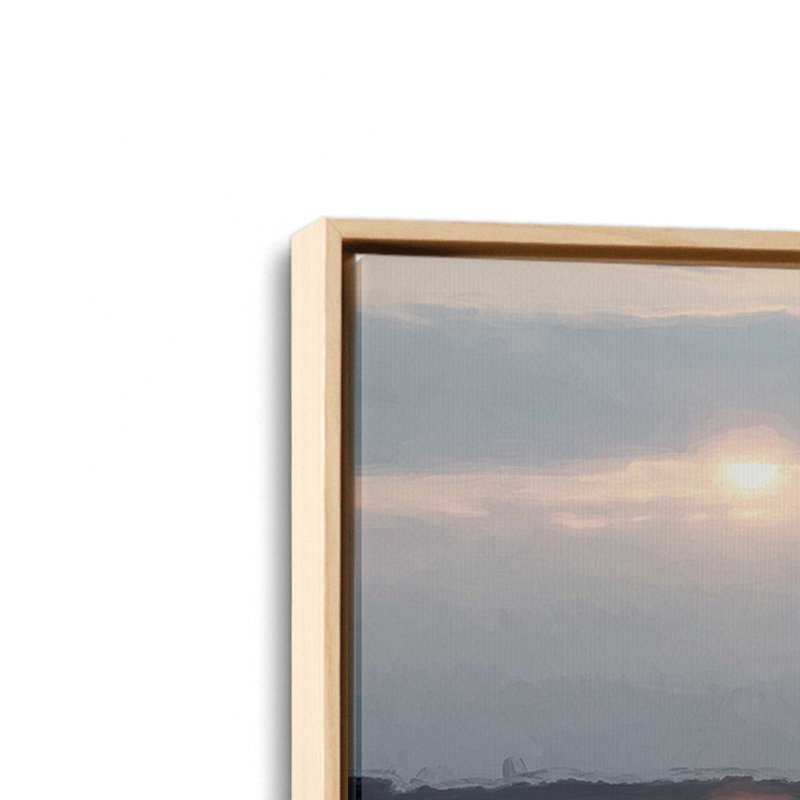 «Sunset's Silent Song» par Lori Deiter, reproduction d'art, 24 W x 18 H, Tan, Framed Canvas