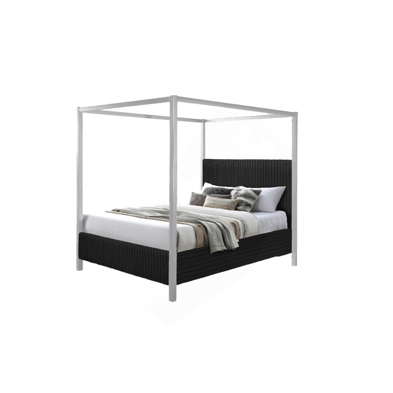 Mobilier de chambre à coucher 1pc, Noir, Grand lit
