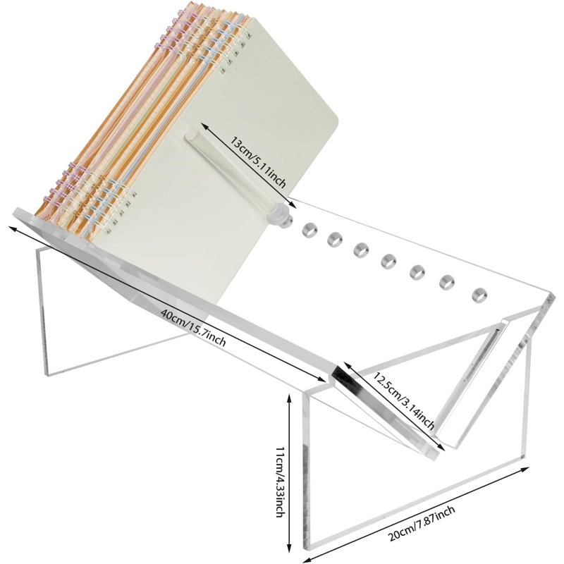 Acrylic Desktop Bookshelf Mini Bookcase Tiny Tabletop Display Rack For Magazines Cds Manga Books, Storage Organizer Book Holder For Office Home