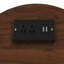 Table d'appoint cylindrique moderne du milieu du siècle avec station de charge intégrée et porte coulissante, table de chevet ronde à 2 niveaux avec ports USB, table de chevet en noyer pour salon, chambre à coucher, entrée-130841181-130841184