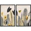 "Tranquil Mountains Watercolor Landscape Sunset", art moderne, décoration murale, 2 pièces-98109808-98109810