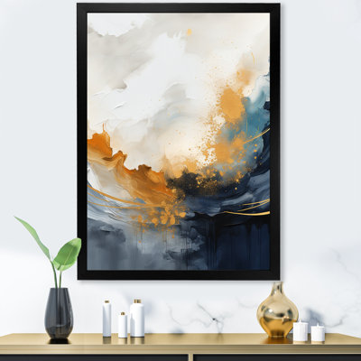 Blue And Yellow Fluid Harmony Painting II - Abstract Wall Art