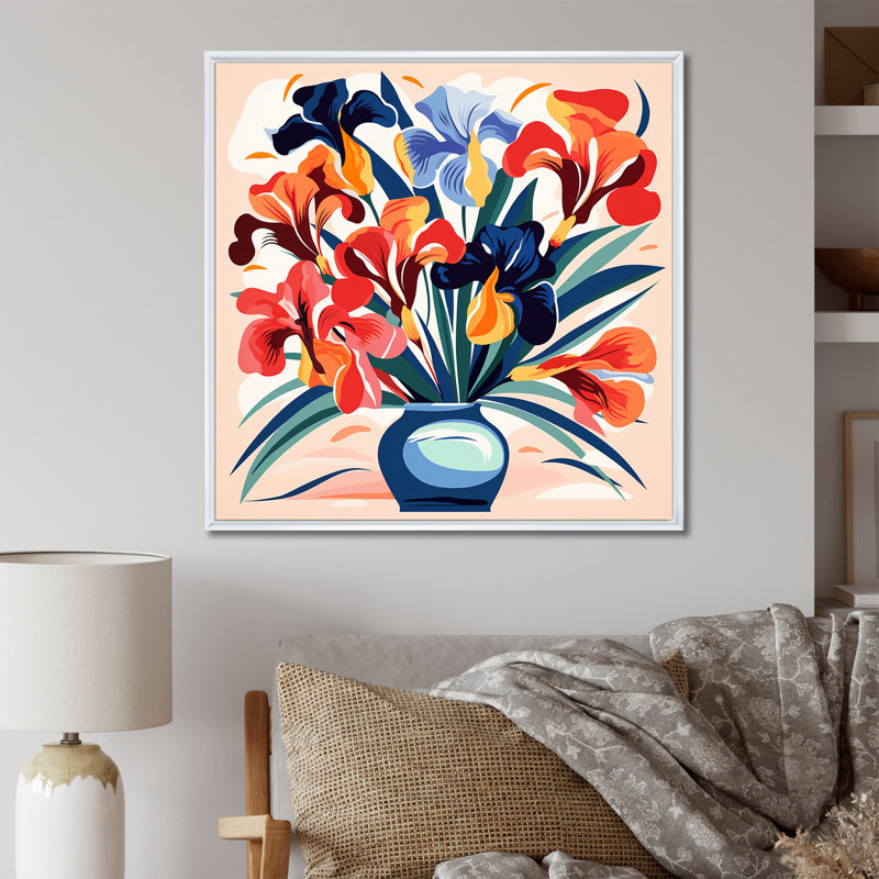Art mural Henri Matisse, Cadre flottant blanc, H 36 po x l 36 po x P 1,5 po