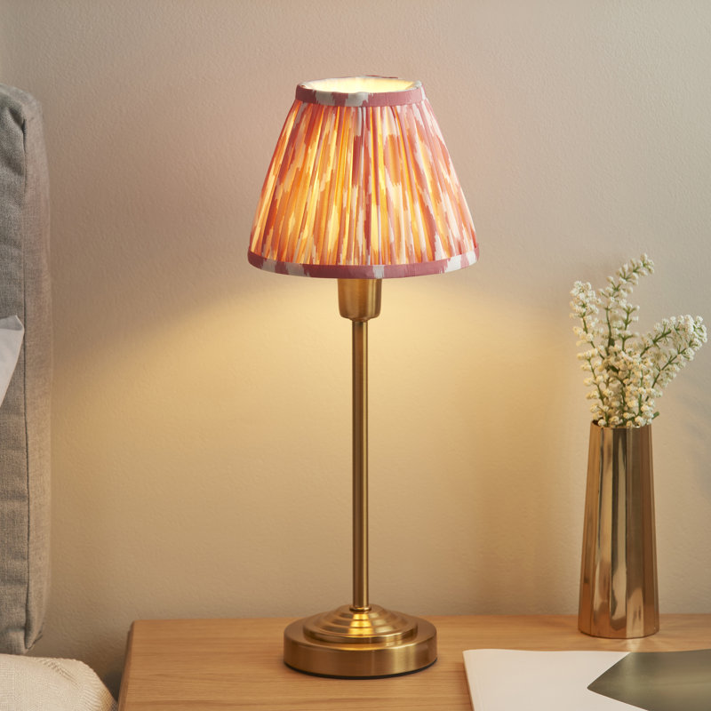 Rory Table Lamp 16cm Shade, Pink, Gold