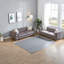 Ensemble de canapés à compression, velours gris, mobilier de maison moderne 3 places