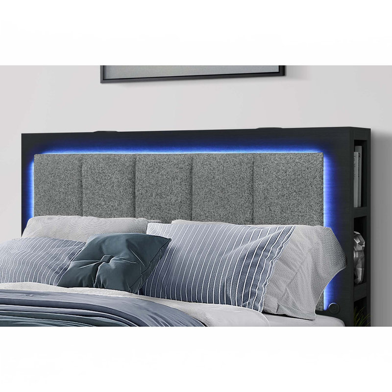Ensemble de chambre à coucher 5 pièces, Noir/gris, Complète