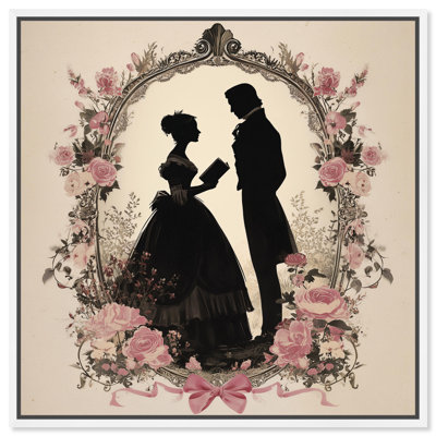 "Delicate Matters of the Heart", reproduction sur toile encadrée, par Remède, cadre blanc, 24 x 24